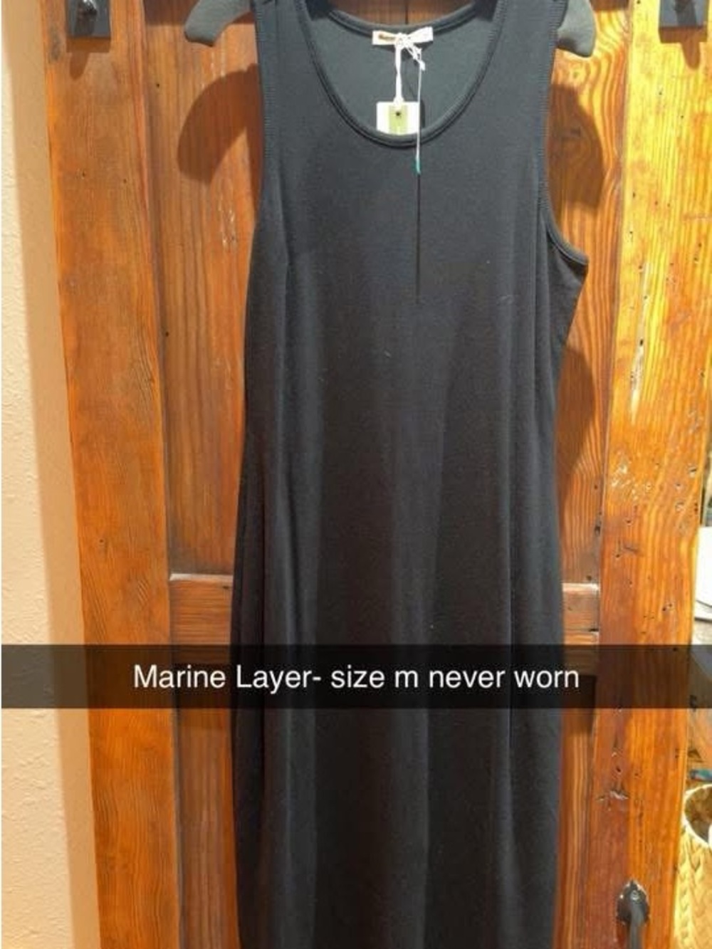 Marine Layer Black Sleeveless Maxi Dress